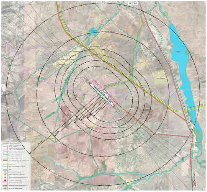Один из вариантов места размещения нового аэропорта