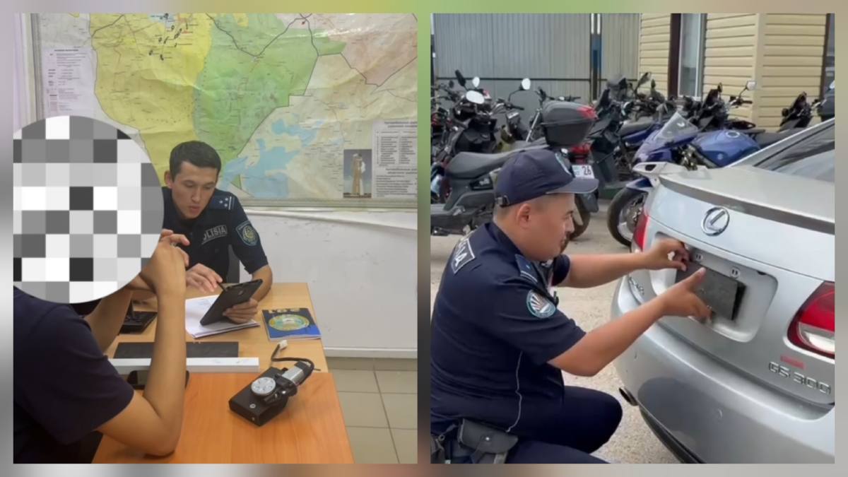 В Актобе задержали владельца авто с «переворачивающимися» номерами