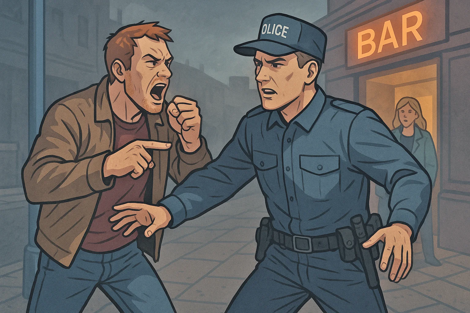 Актюбинец обматерил полицейского и напал на женщину