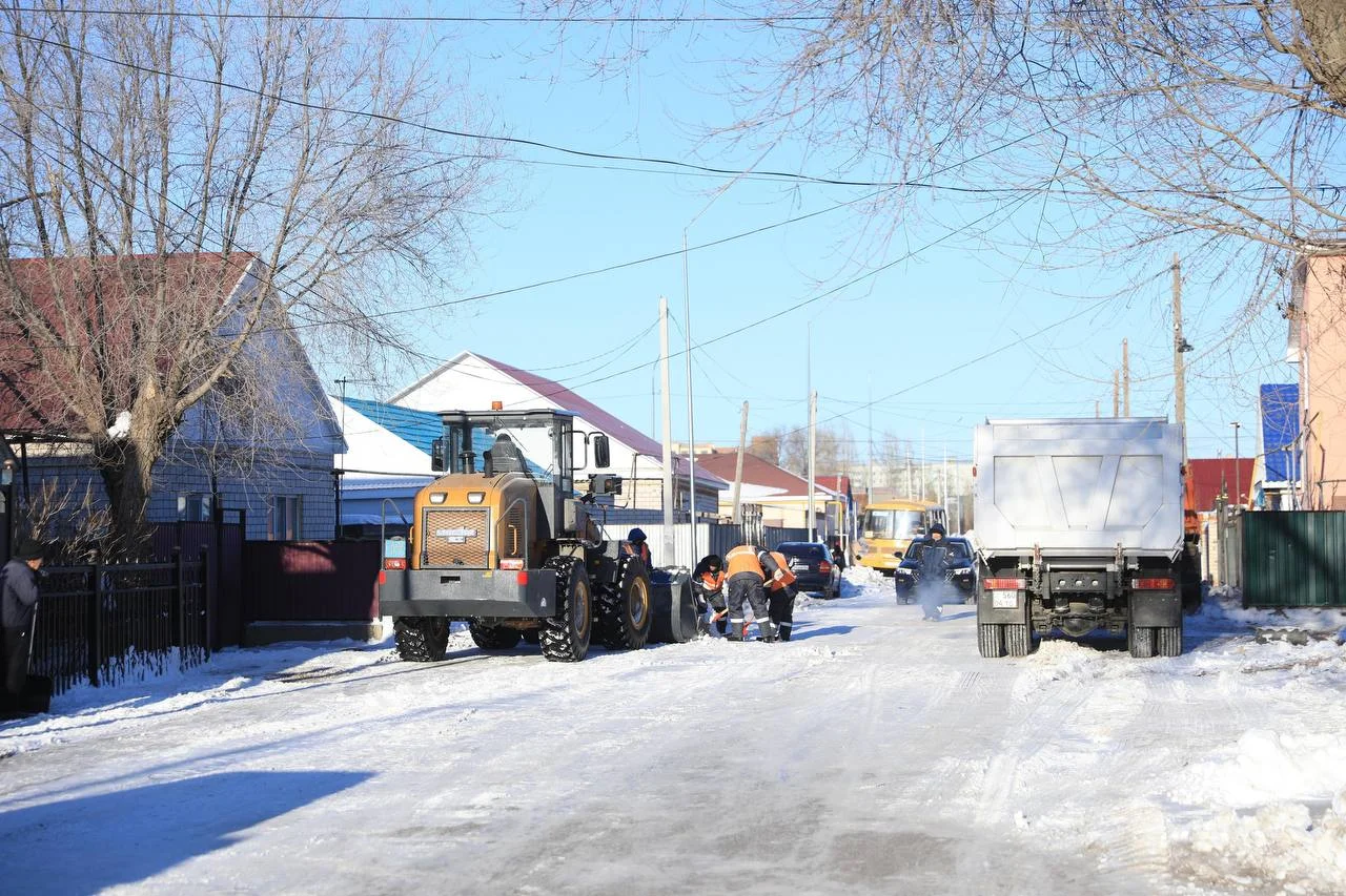 Уборка снега в Актобе