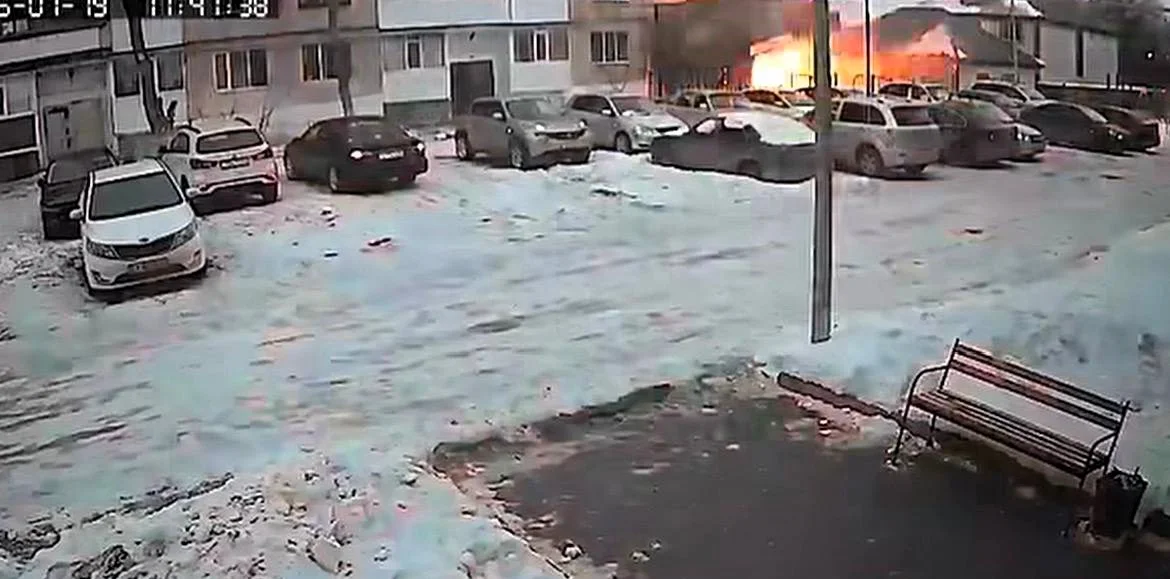 Взрыв газа в Хромтау, горит кафе