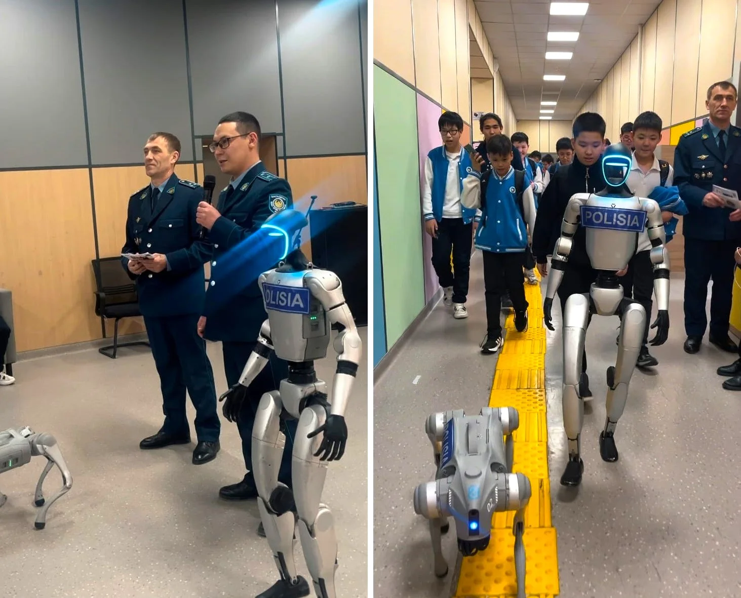 Робота-гуманоида и робособаку отправили на проверку школ в Актобе