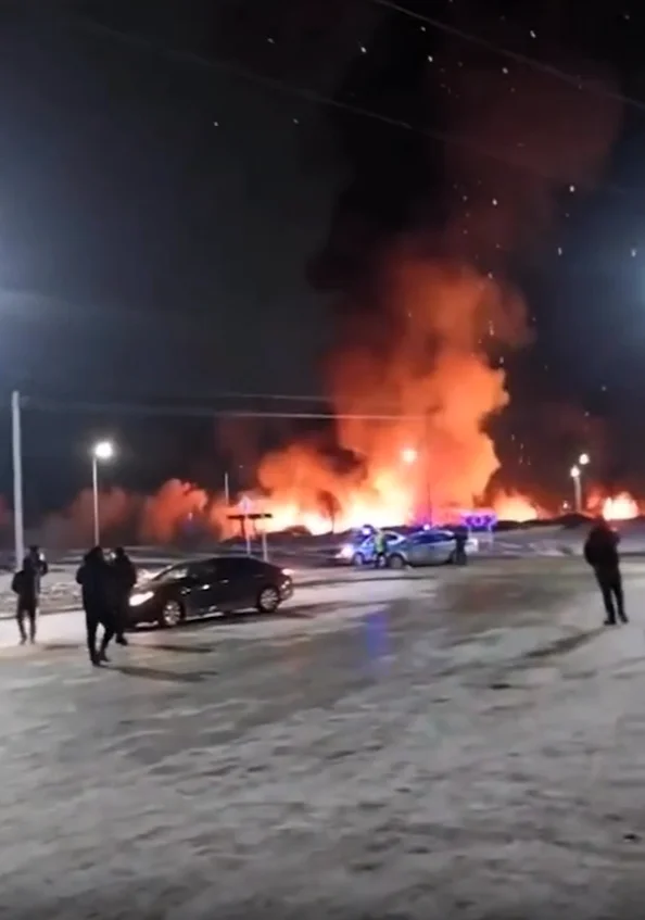 В Актобе произошёл взрыв на автогазозаправке